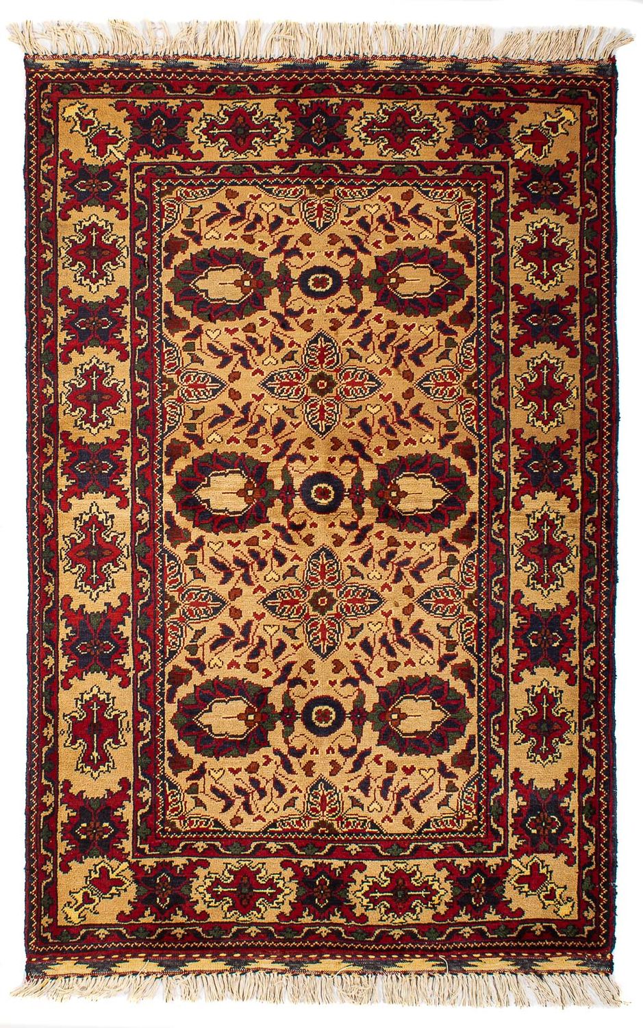 Afghaans tapijt - 156 x 101 cm - beige