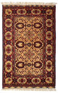 Afghaans tapijt - 156 x 101 cm - beige