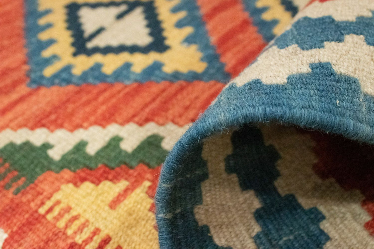 Loper Kelim tapijt - Oosters - 202 x 70 cm - oranje