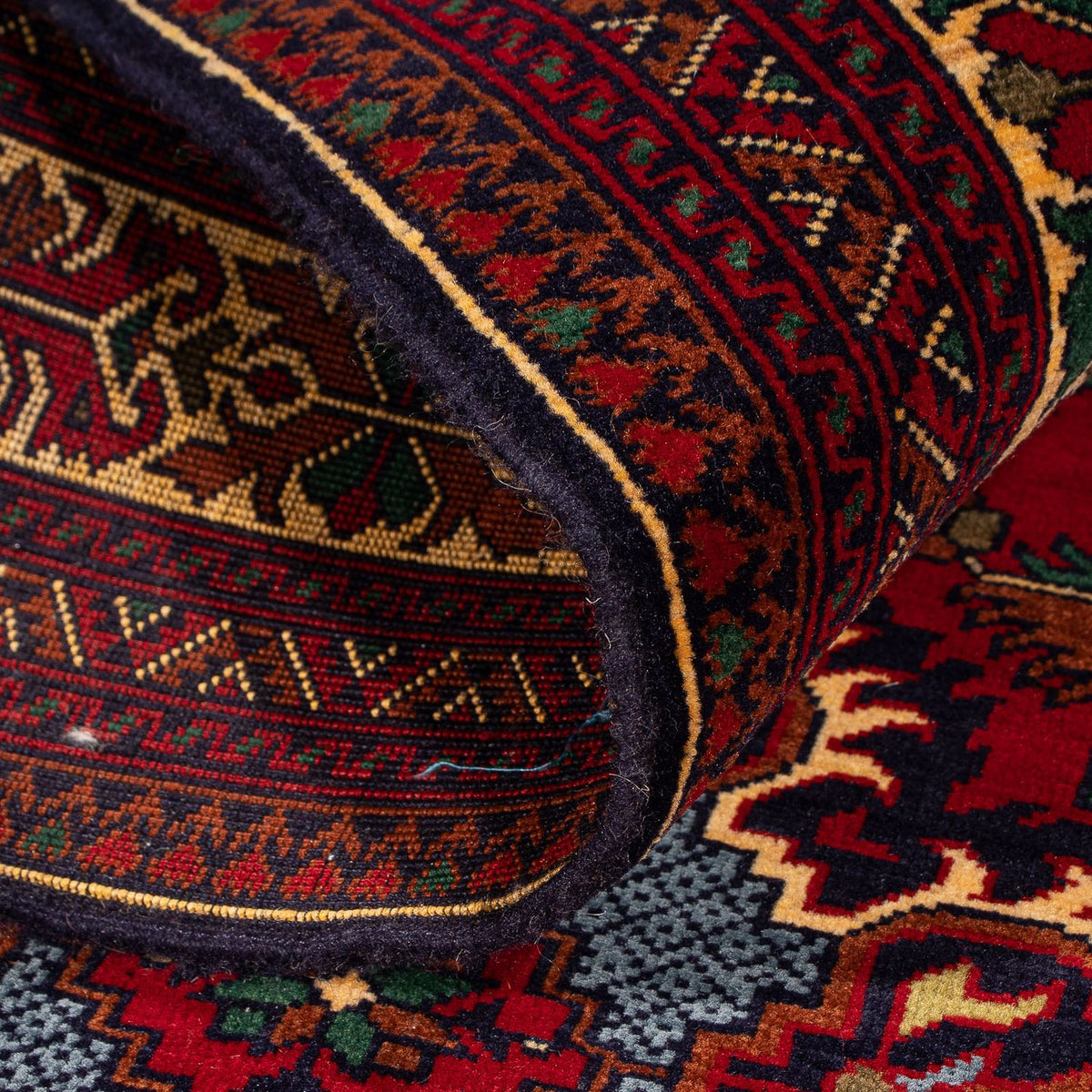 Afghaans tapijt - 145 x 93 cm - donkerrood