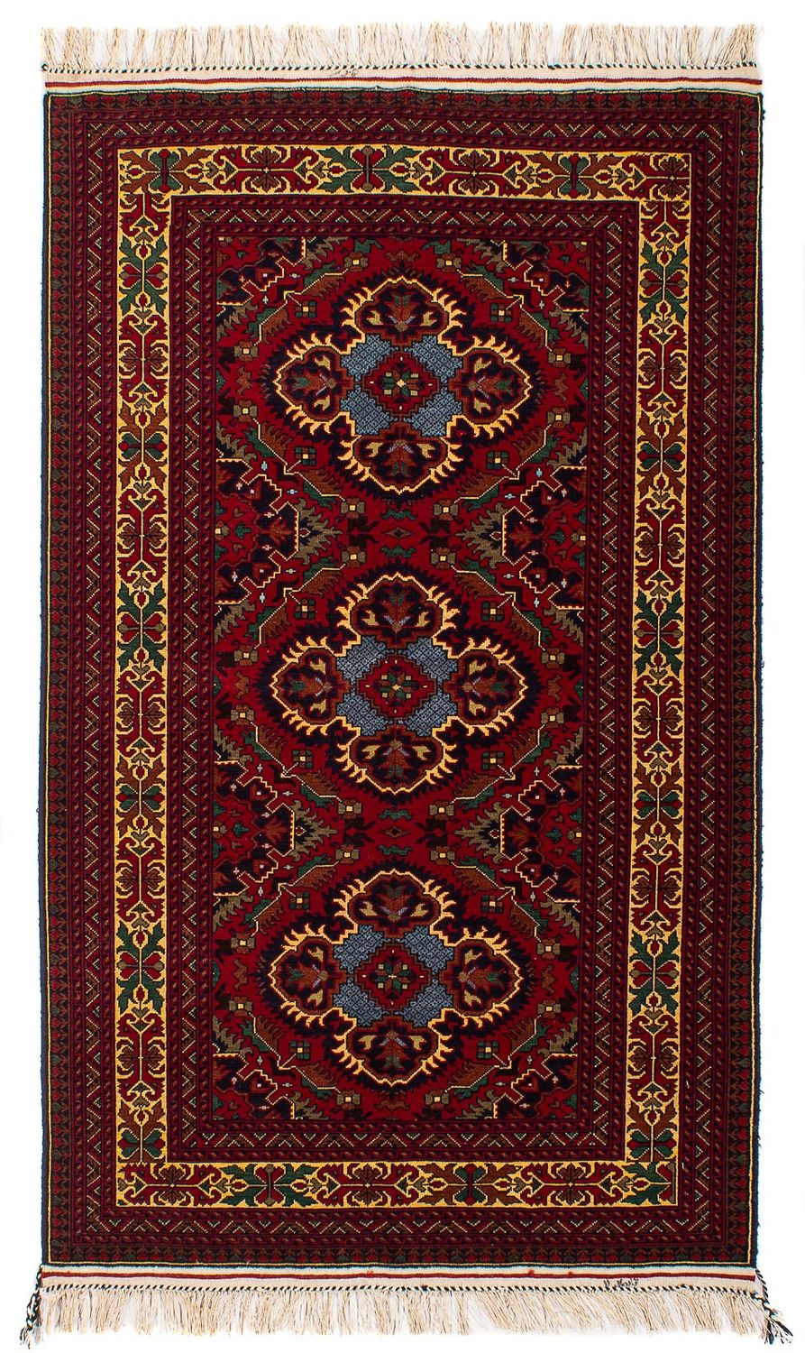 Afghaans tapijt - 145 x 93 cm - donkerrood