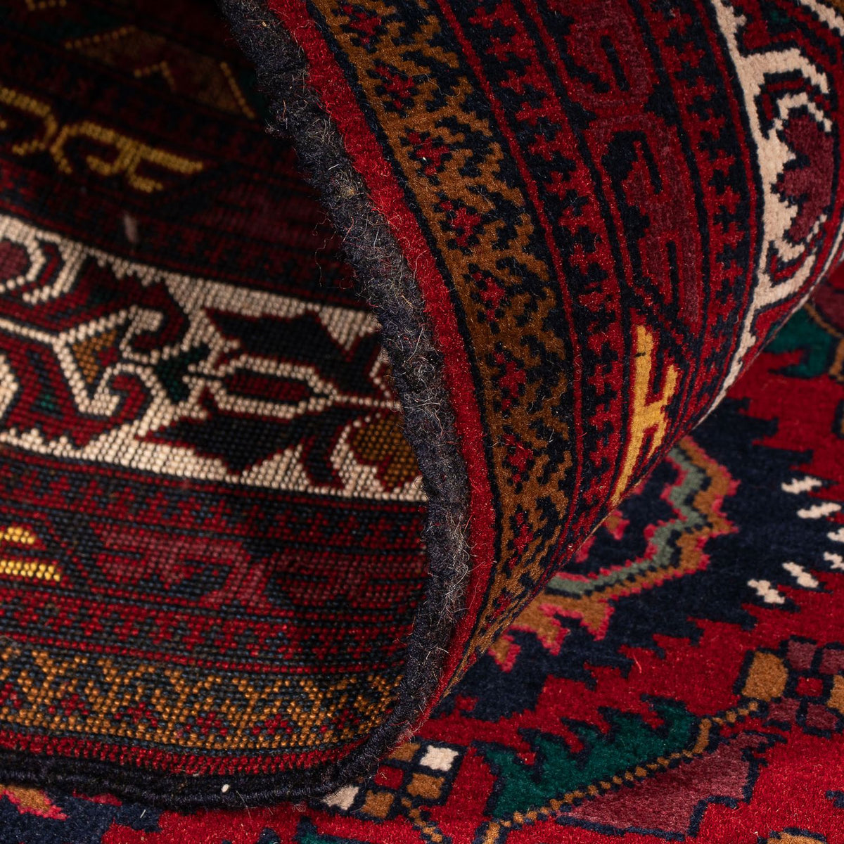 Afghaans tapijt - 145 x 93 cm - donkerrood