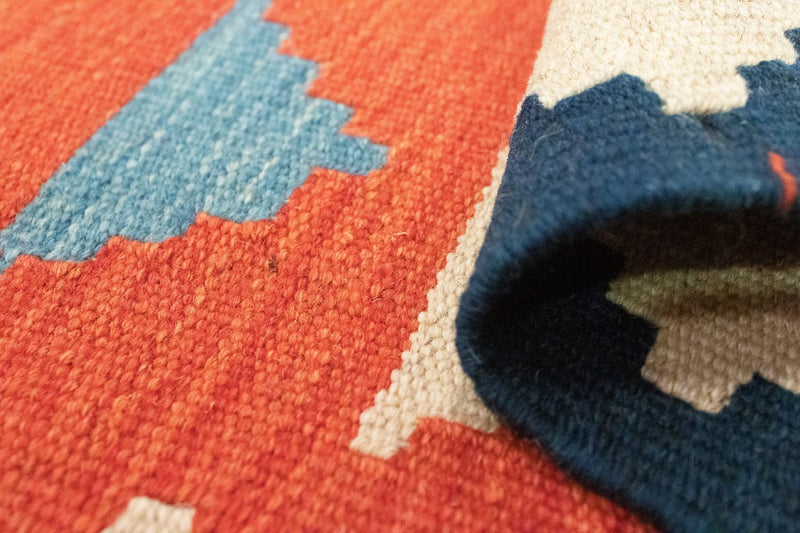 Loper Kelim tapijt - Oosters - 203 x 68 cm - oranje