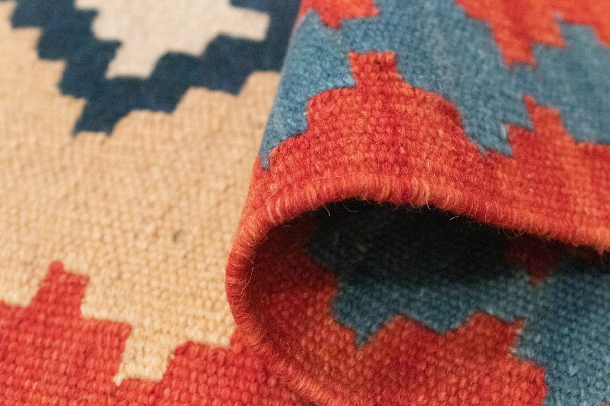 Loper Kelim tapijt - Oosters - 205 x 60 cm - beige