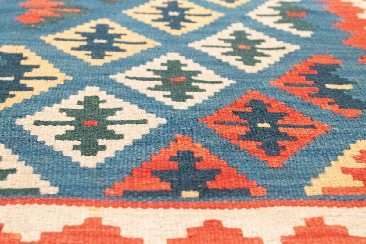 Loper Kelim tapijt - Oosters - 198 x 64 cm - blauw