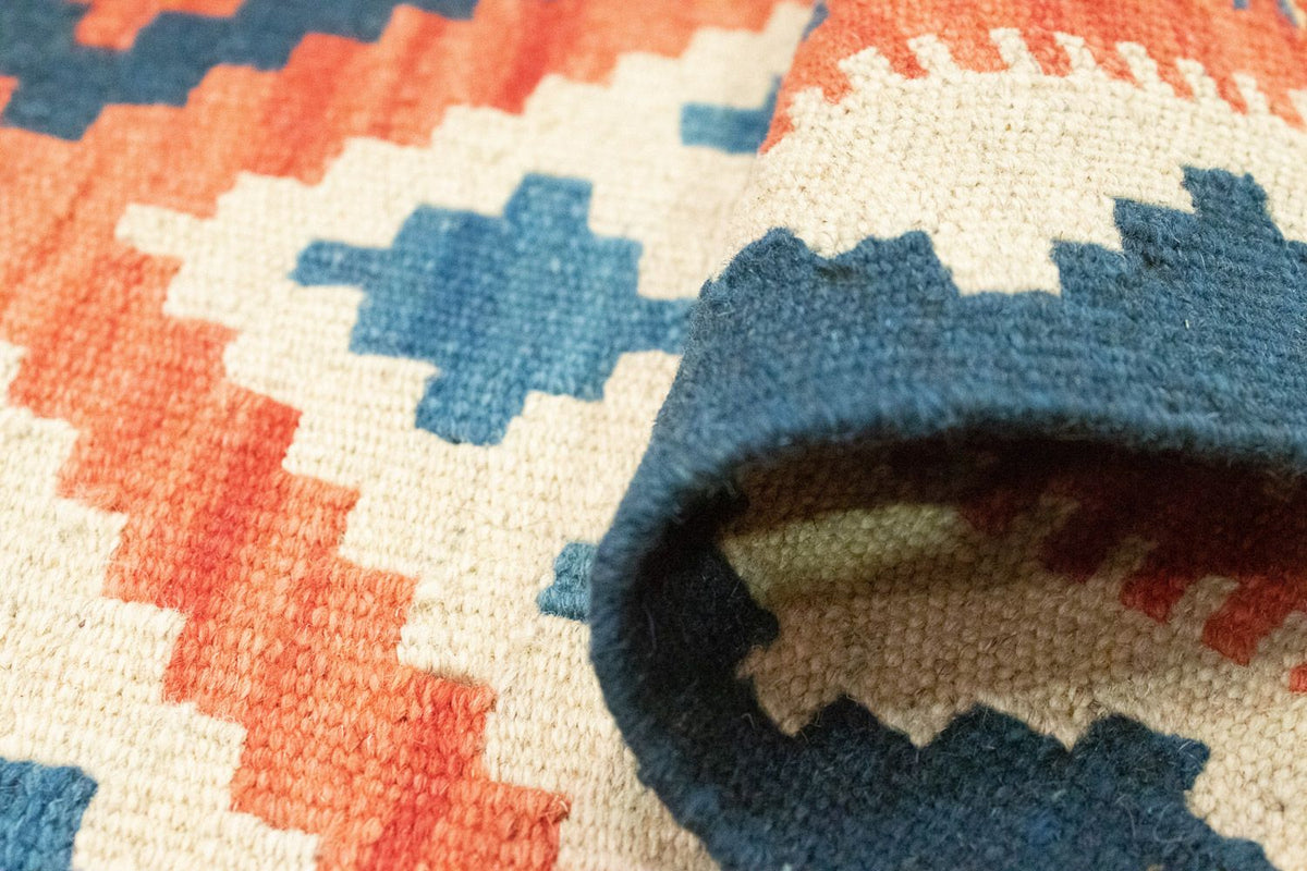 Loper Kelim tapijt - Oosters - 206 x 61 cm - oranje