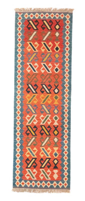 Loper Kelim tapijt - Oosters - 203 x 65 cm - oranje