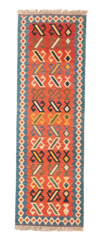 Loper Kelim tapijt - Oosters - 203 x 65 cm - oranje