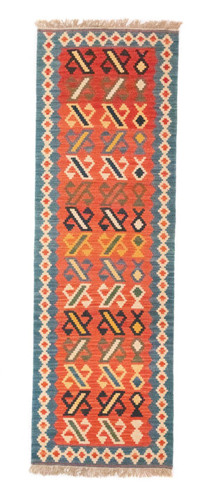 Loper Kelim tapijt - Oosters - 203 x 65 cm - oranje