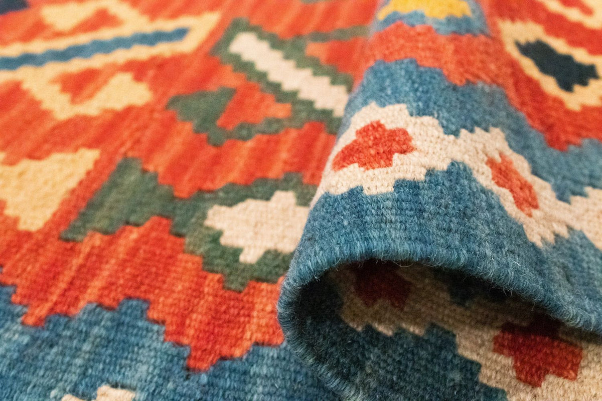 Loper Kelim tapijt - Oosters - 203 x 65 cm - oranje