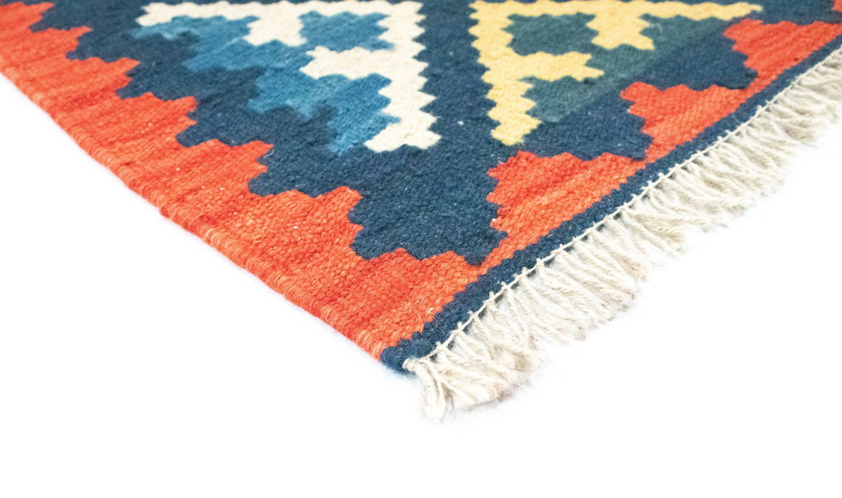 Loper Kelim tapijt - Oosters - 204 x 70 cm - blauw