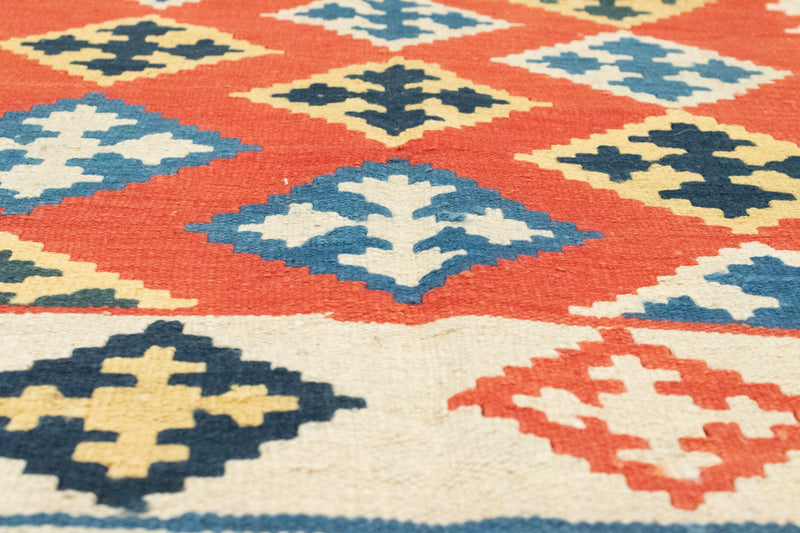 Kelim tapijt - Oosters - 196 x 150 cm - oranje