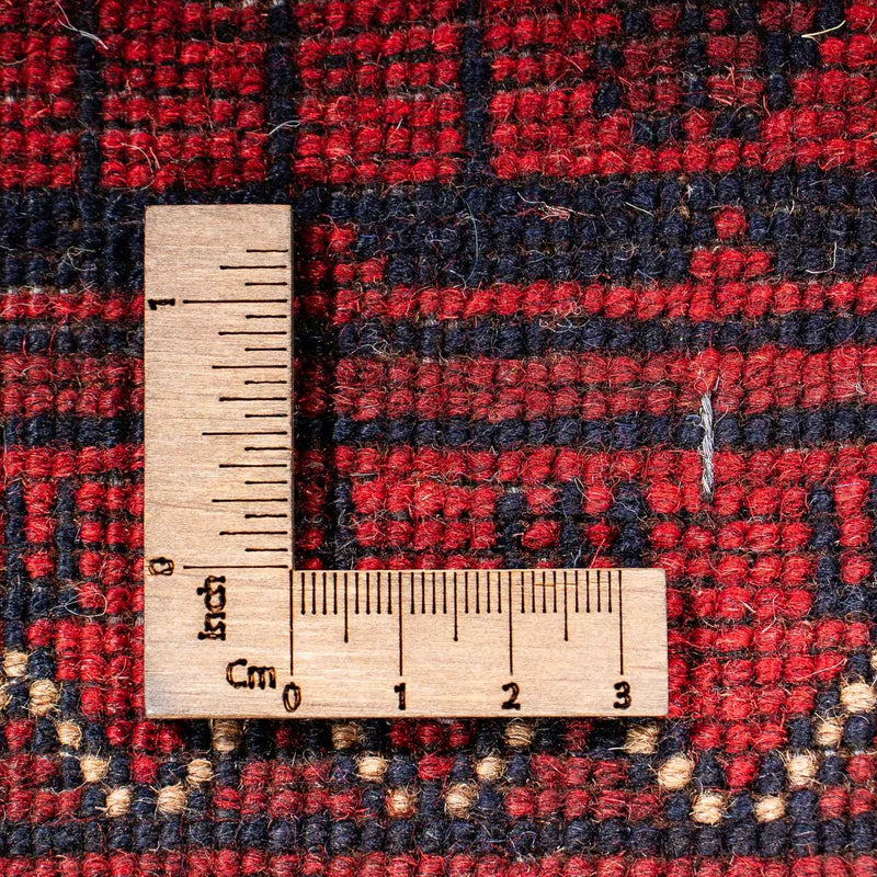 Loper Afghaans tapijt - Kunduz - 298 x 79 cm - donkerrood