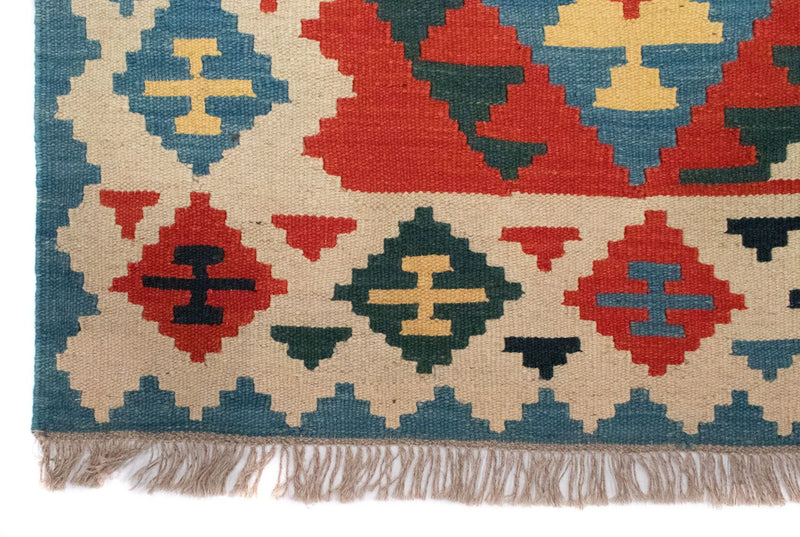 Kelim tapijt - Oosters - 203 x 150 cm - oranje