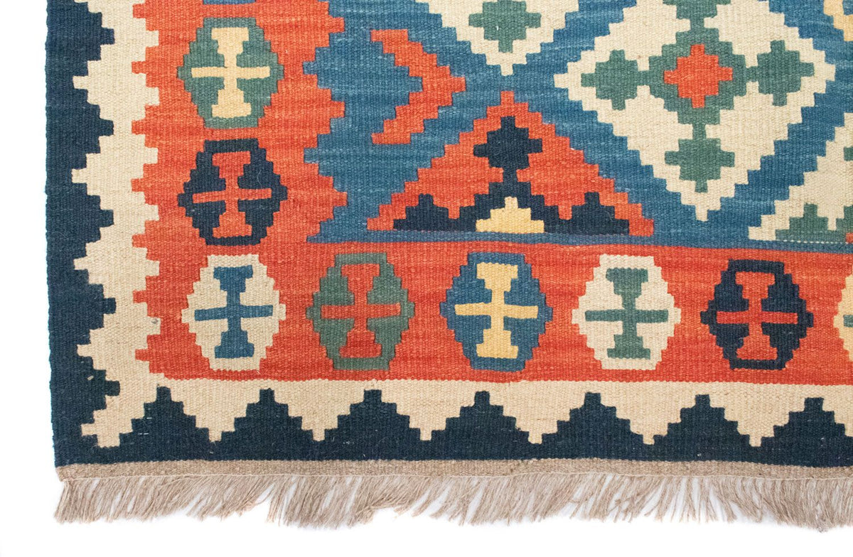 Kelim tapijt - Oosters - 200 x 155 cm - blauw