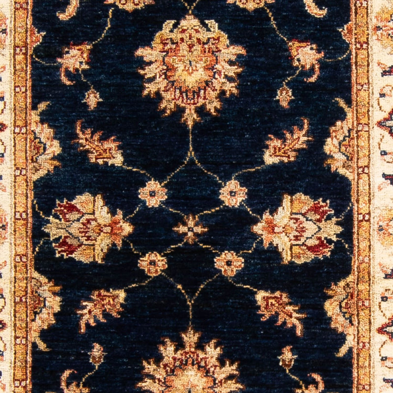 Loper Ziegler tapijt - 298 x 81 cm - donkerblauw