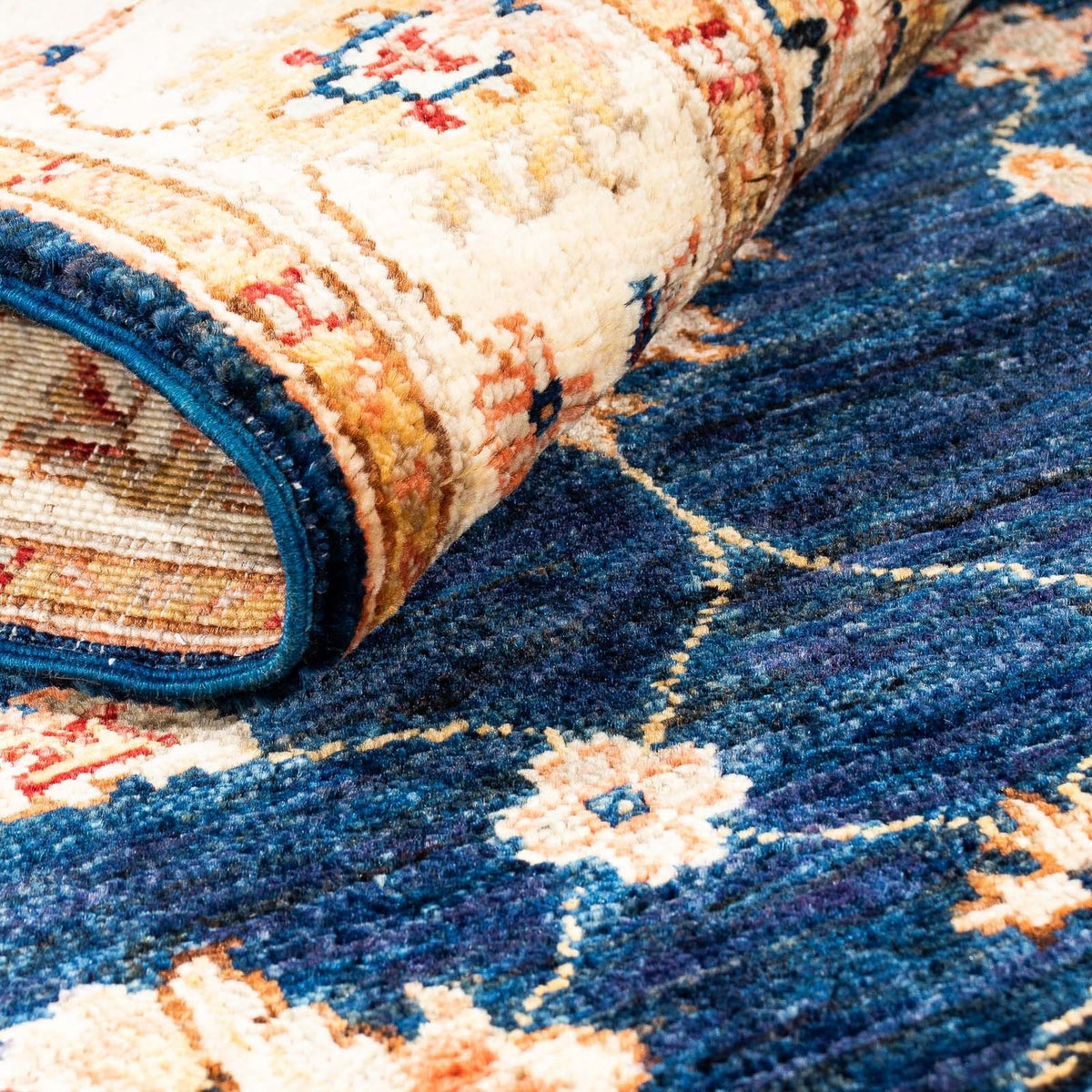 Loper Ziegler tapijt - 298 x 81 cm - donkerblauw