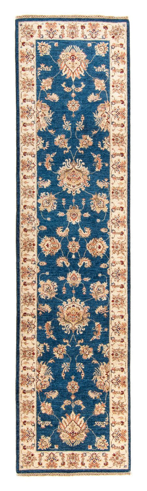 Loper Ziegler tapijt - 302 x 82 cm - donkerblauw