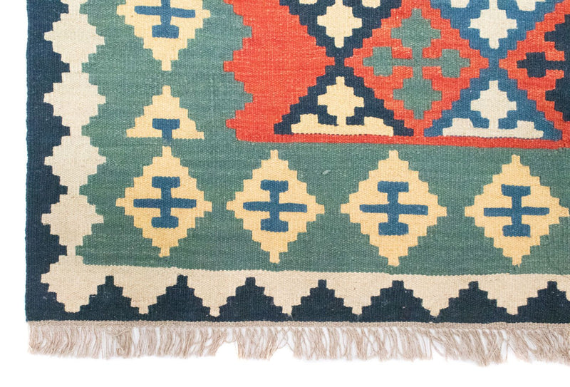 Kelim tapijt - Oosters - 202 x 150 cm - oranje