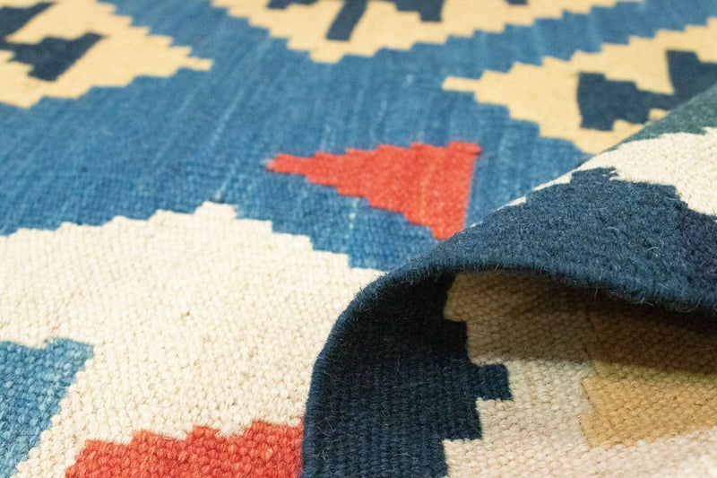 Kelim tapijt - Oosters - 205 x 156 cm - blauw