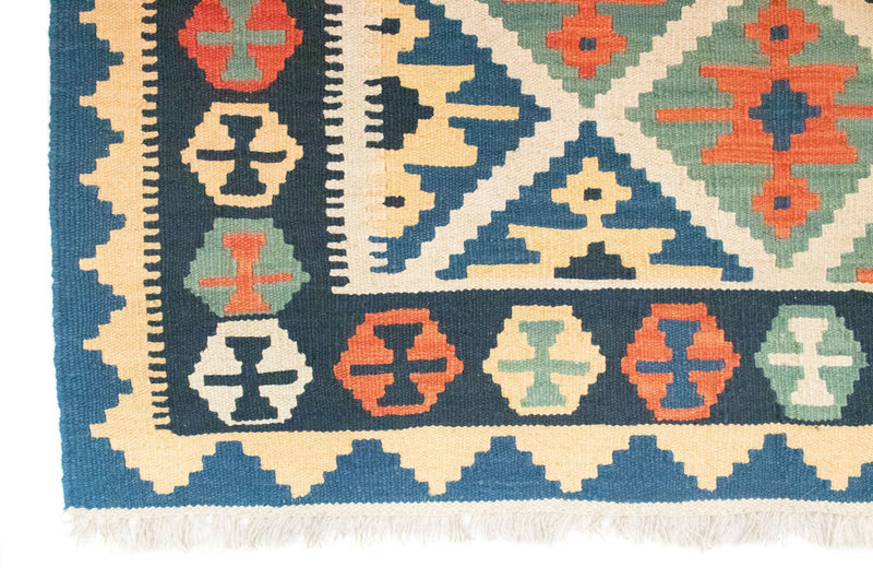 Kelim tapijt - Oosters - 187 x 126 cm - blauw