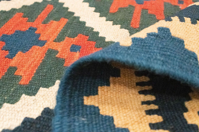 Kelim tapijt - Oosters - 187 x 126 cm - blauw