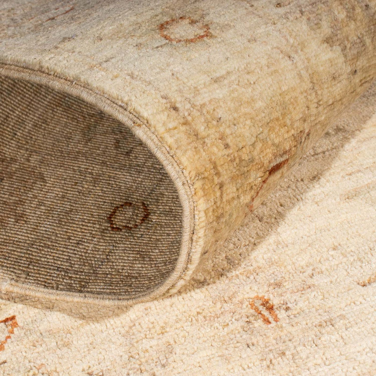 Loper Ziegler tapijt - 244 x 76 cm - licht beige