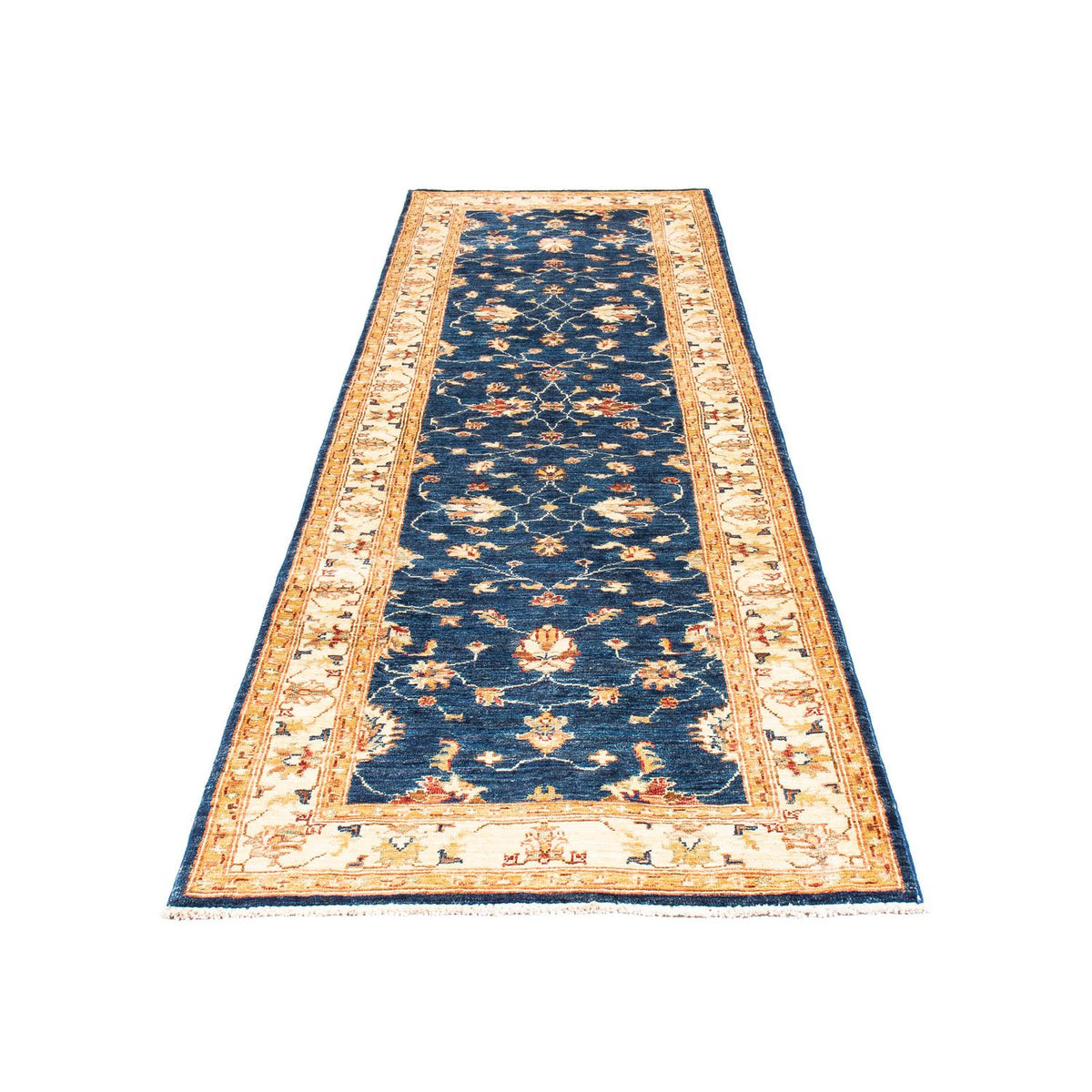 Loper Ziegler tapijt - 273 x 85 cm - donkerblauw