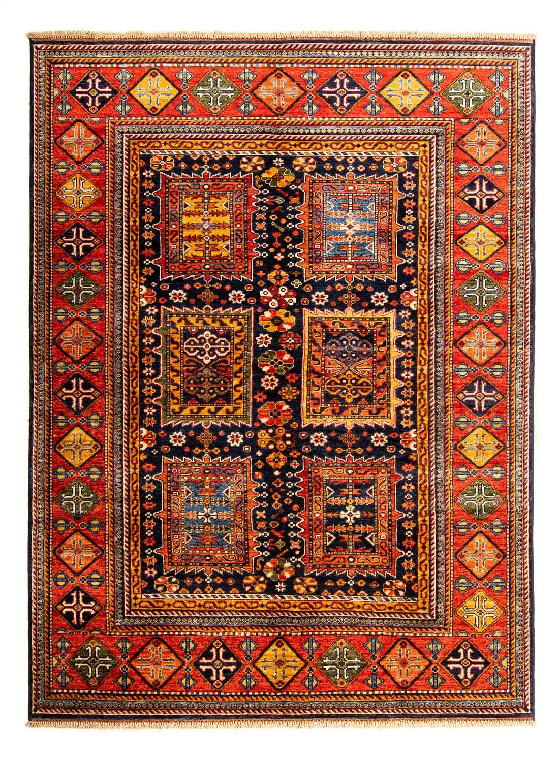 Afghaans tapijt - 244 x 170 cm - donkerblauw