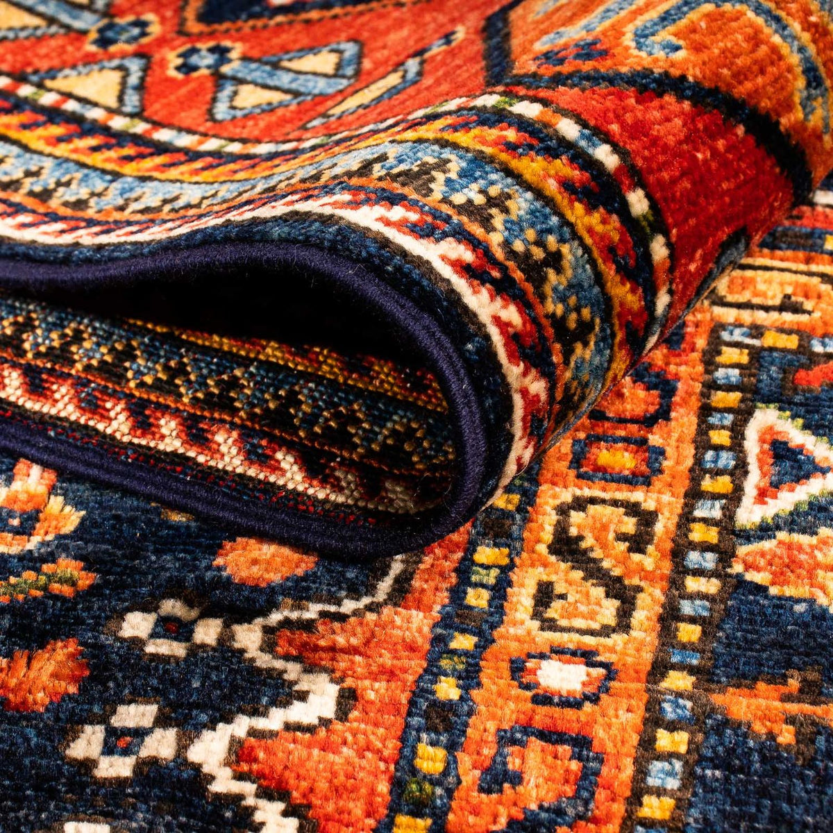 Afghaans tapijt - 244 x 170 cm - donkerblauw