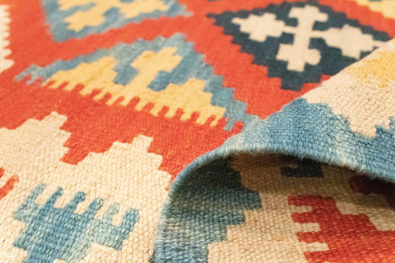 Kelim tapijt - Oosters - 184 x 118 cm - oranje