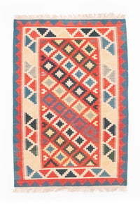 Kelim tapijt - Oosters - 150 x 100 cm - rood