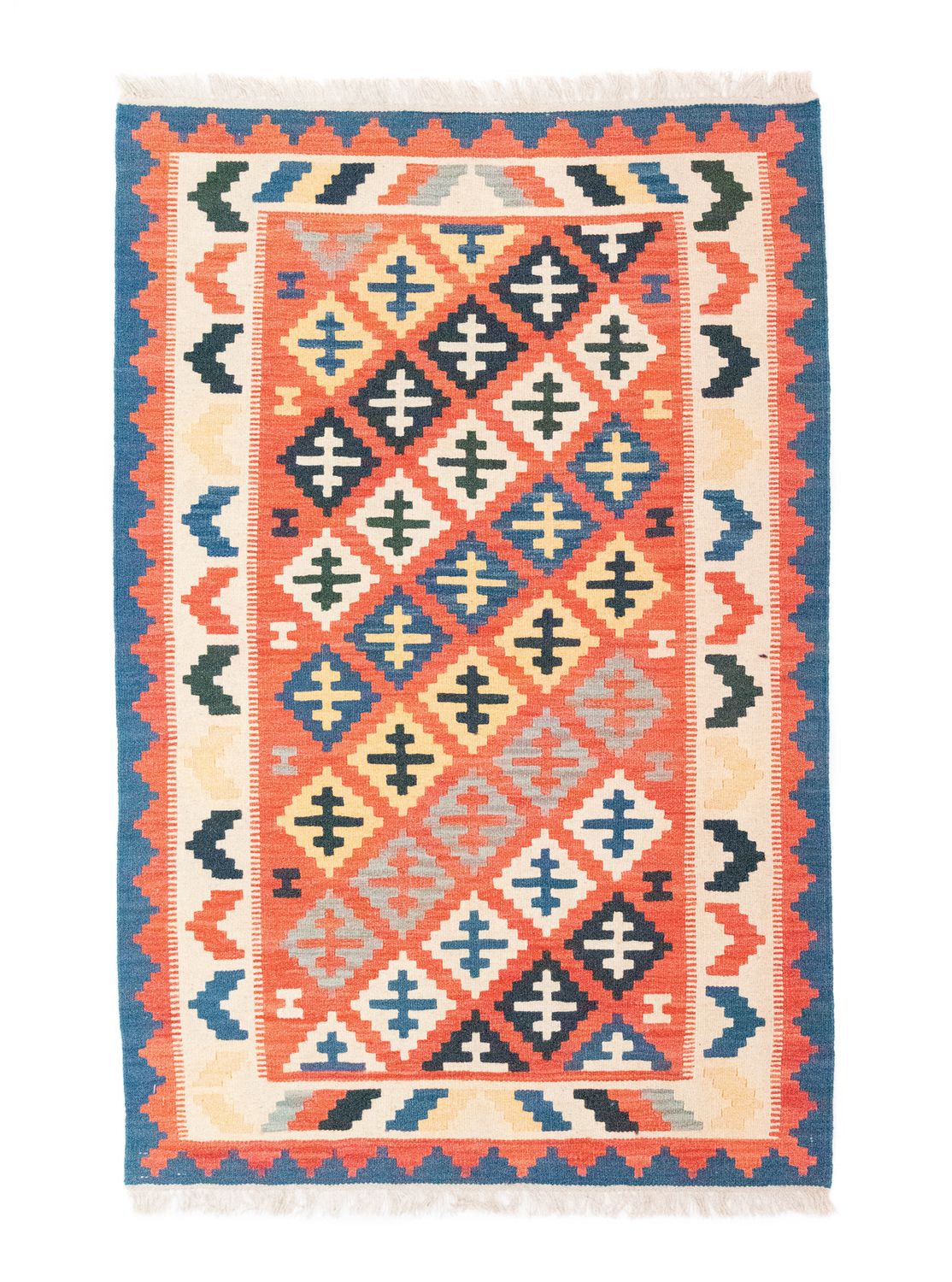 Kelim tapijt - Oosters - 152 x 99 cm - oranje