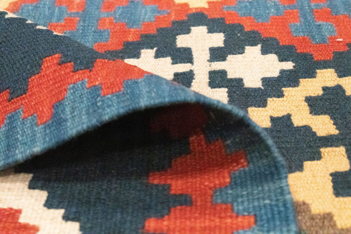 Kelim tapijt - Oosters - 144 x 110 cm - blauw