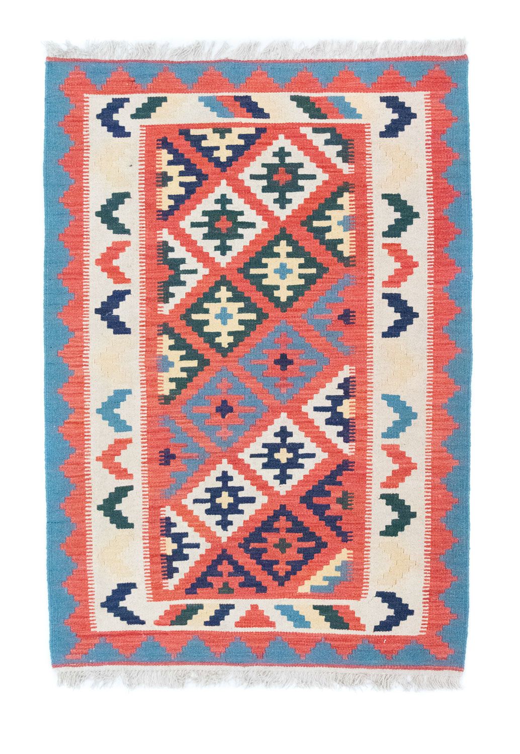 Kelim tapijt - Oosters - 146 x 102 cm - oranje