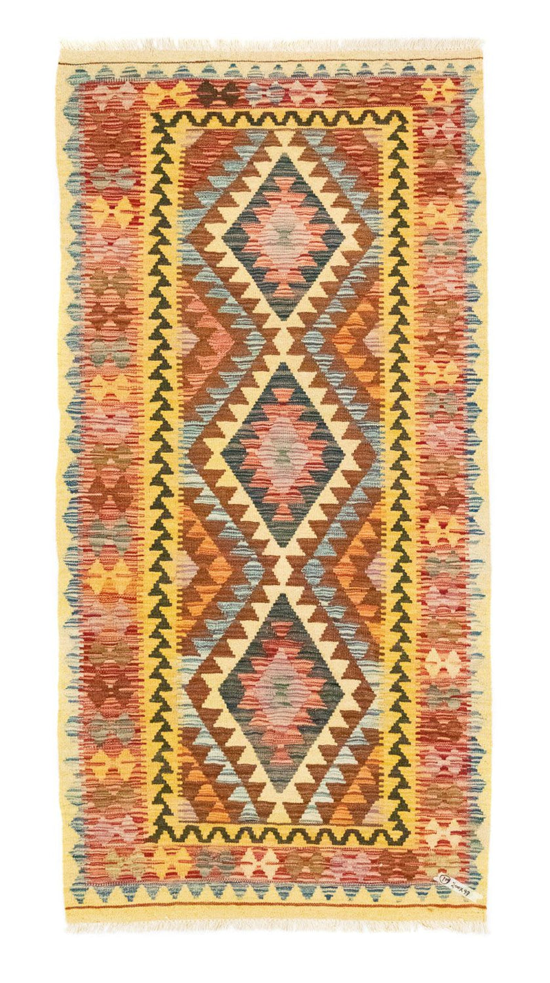 Loper Kelim tapijt - Oosters - 200 x 99 cm - veelkleurig