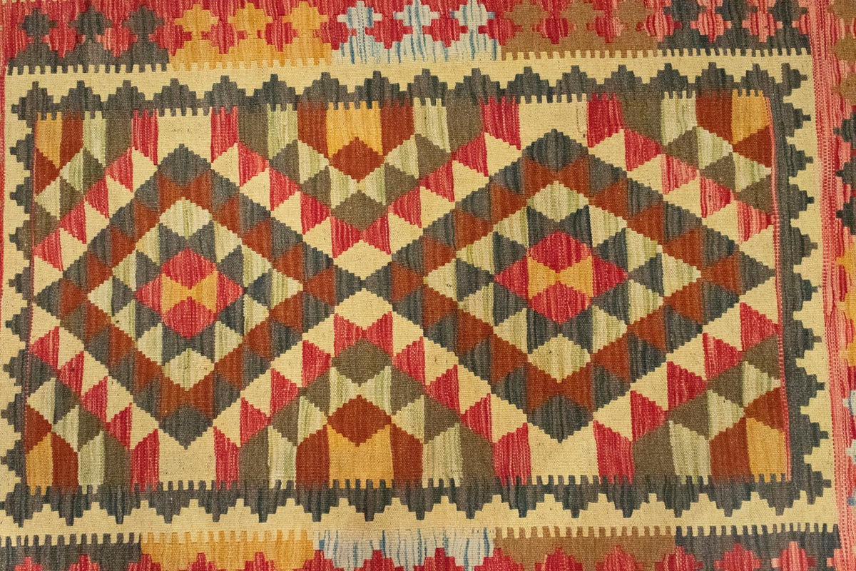 Kelim tapijt - Oosters - 146 x 99 cm - oranje