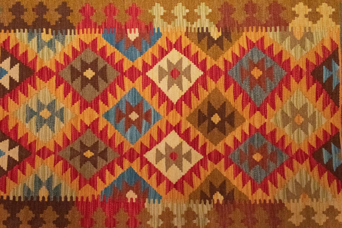 Kelim tapijt - Oosters - 155 x 99 cm - bruin