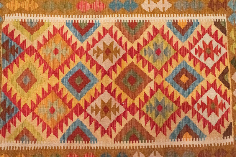 Kelim tapijt - Oosters - 147 x 105 cm - oranje