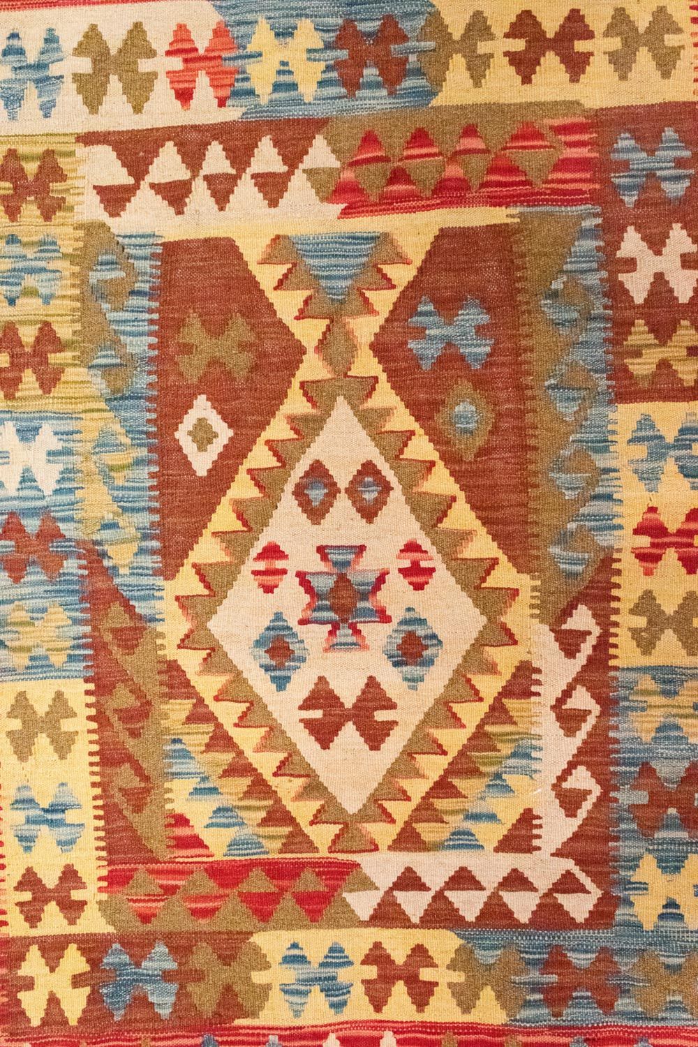 Kelim tapijt - Oosters - 141 x 97 cm - oranje