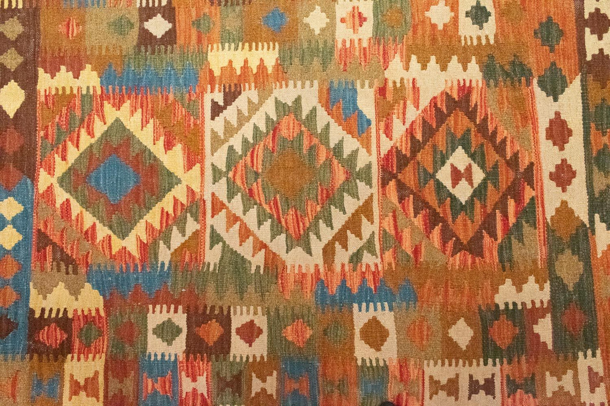 Kelim tapijt - Oosters - 146 x 100 cm - oranje