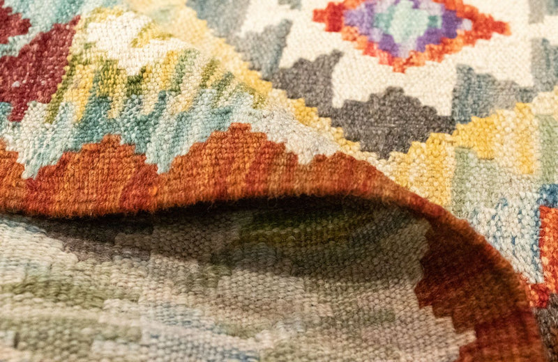 Kelim tapijt - Oosters - 147 x 97 cm - oranje