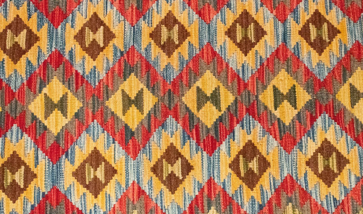 Kelim tapijt - Oosters - 145 x 103 cm - oranje