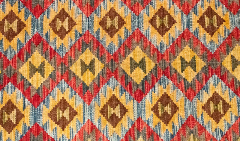 Kelim tapijt - Oosters - 145 x 103 cm - oranje