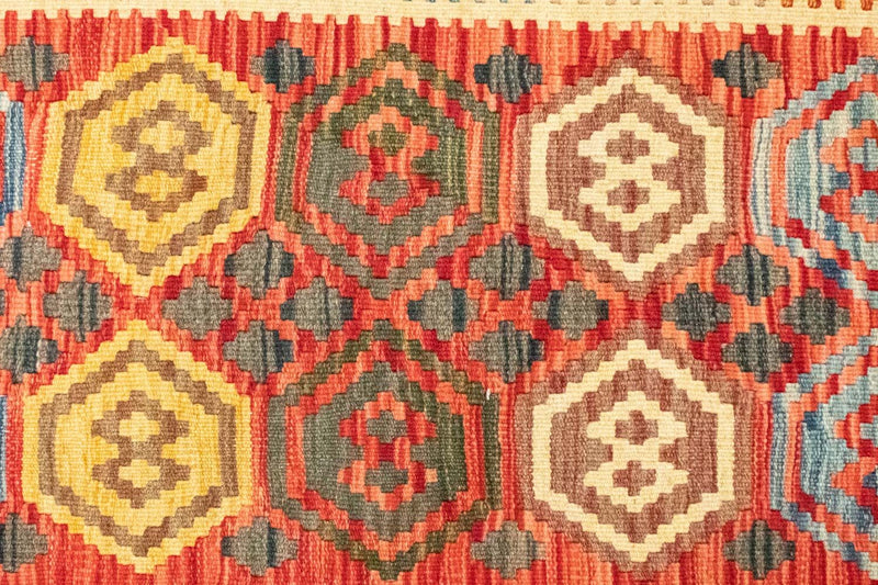 Loper Kelim tapijt - Oosters - 197 x 100 cm - oranje