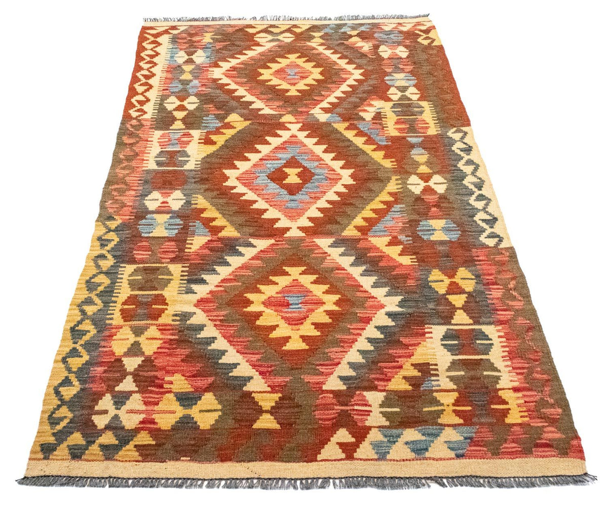 Loper Kelim tapijt - Oosters - 192 x 104 cm - oranje