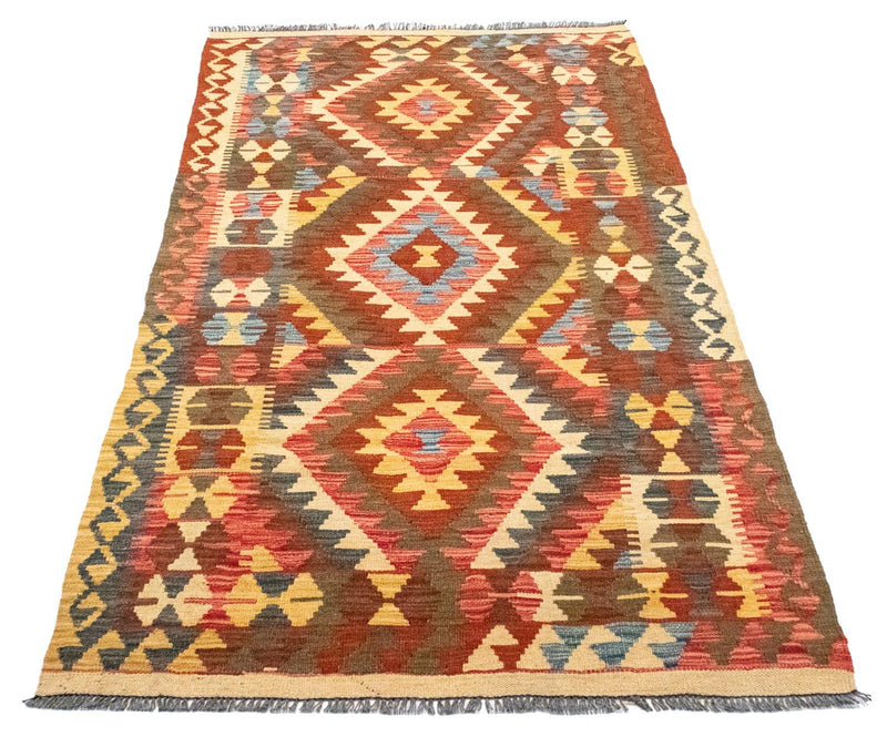 Loper Kelim tapijt - Oosters - 192 x 104 cm - oranje