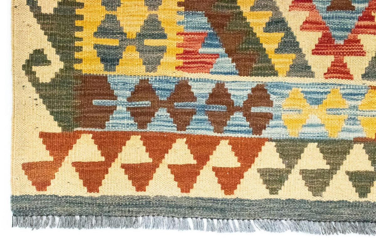 Loper Kelim tapijt - Oosters - 204 x 103 cm - veelkleurig