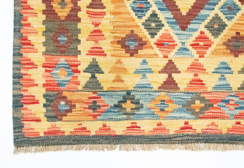 Kelim tapijt - Oosters - 127 x 86 cm - geel