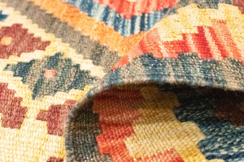 Kelim tapijt - Oosters - 127 x 86 cm - geel